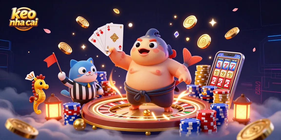 Bet on keo nha cai with dynamic action in a vibrant underwater casino scene filled with excitement.