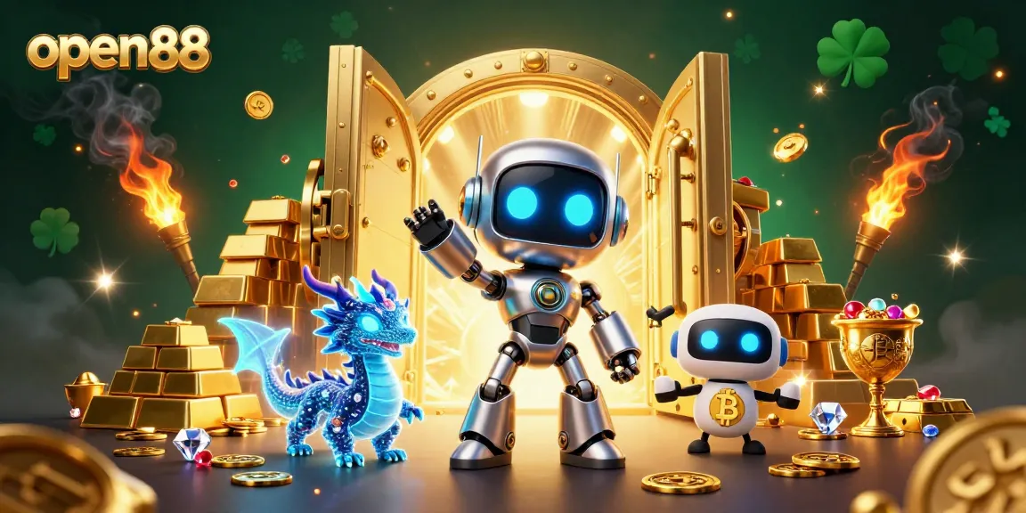 Engage with open88 to experience thrilling gaming moments, featuring futuristic characters and dazzling treasure.