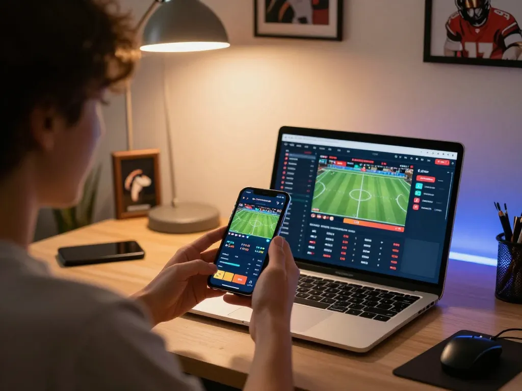 Engaging in sports betting with JUN88 app while using a smartphone for real-time odds
