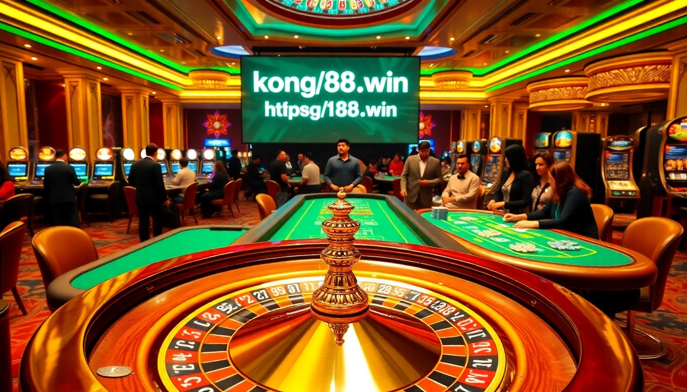Experience high-stakes gaming at https://kong88.win with vibrant roulette and poker tables.