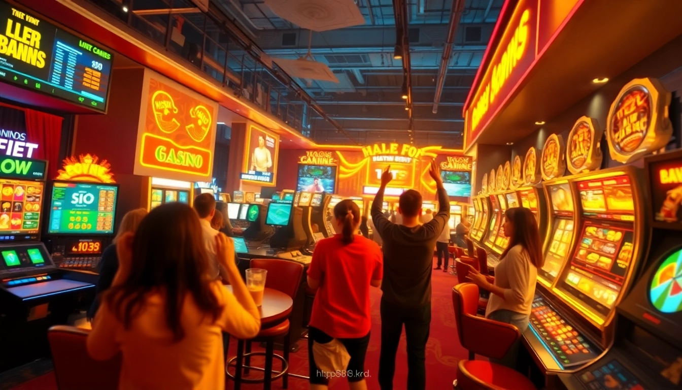 Engaging online gambling scene featuring casino games and players enjoying their experience at https://hb88.krd/.