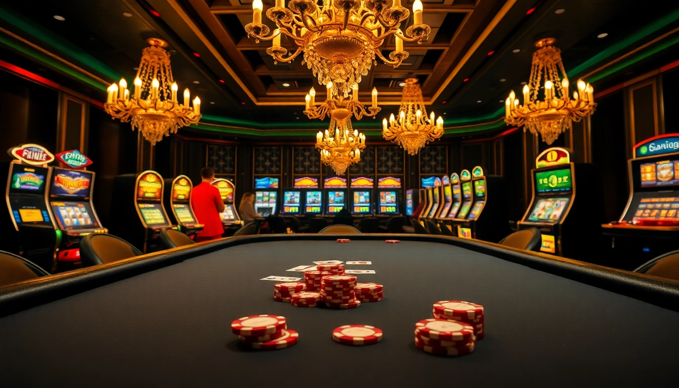 Players enjoying a thrilling game at KJC casino tables filled with excitement.
