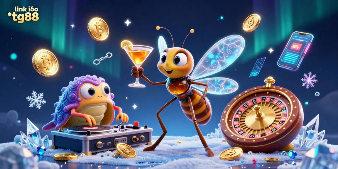 Engage with the thrilling link vào tg88 experience featuring a vibrant 3D casino illustration showcasing a unique mosquito mascot.