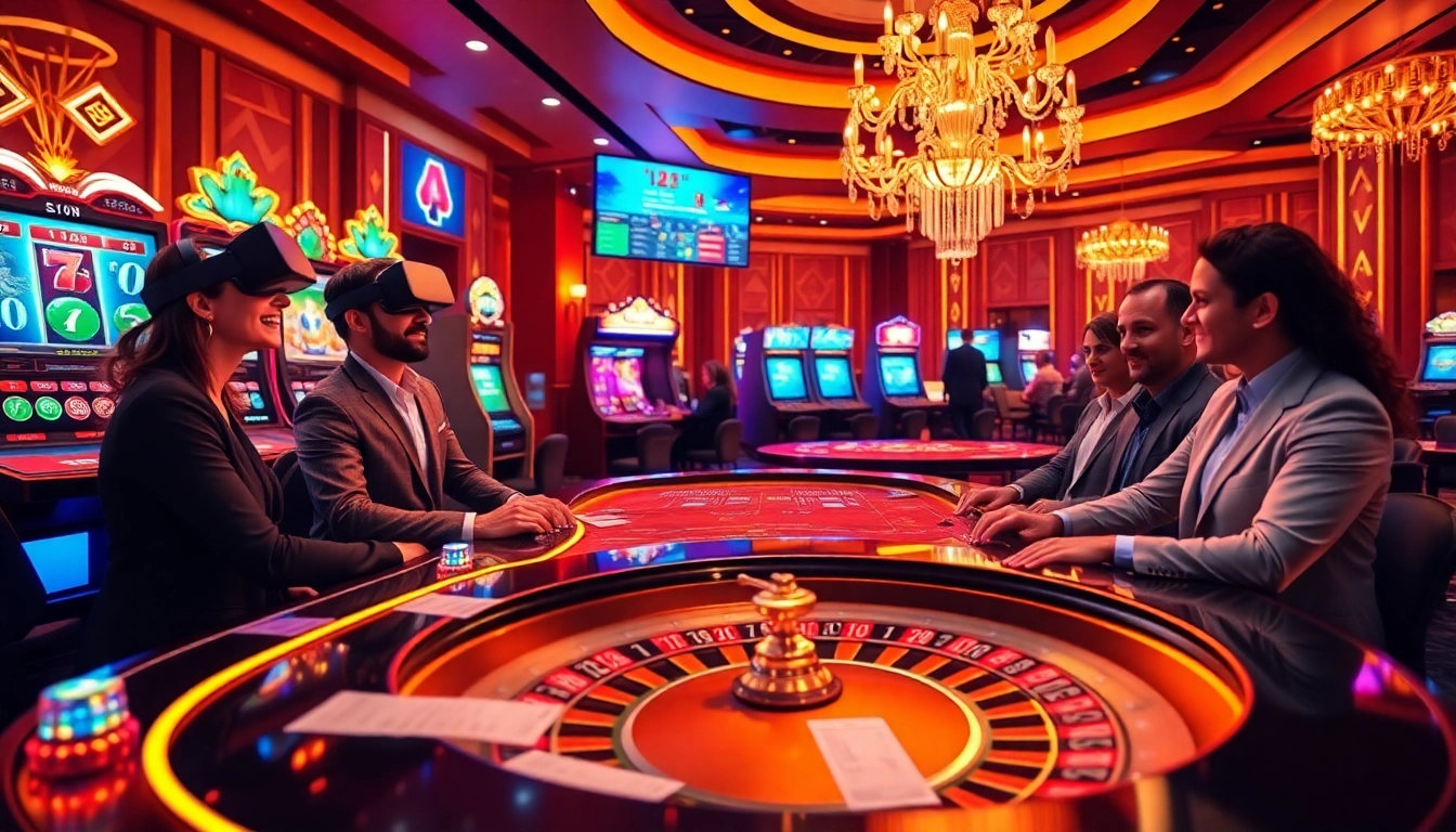 Players enjoying thrilling games at crypto online casinos with vibrant visuals and immersive interfaces.