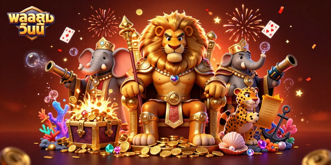 Experience the thrill of ผลบอลวันนี้ as the lion king presides over a treasure-filled kingdom.