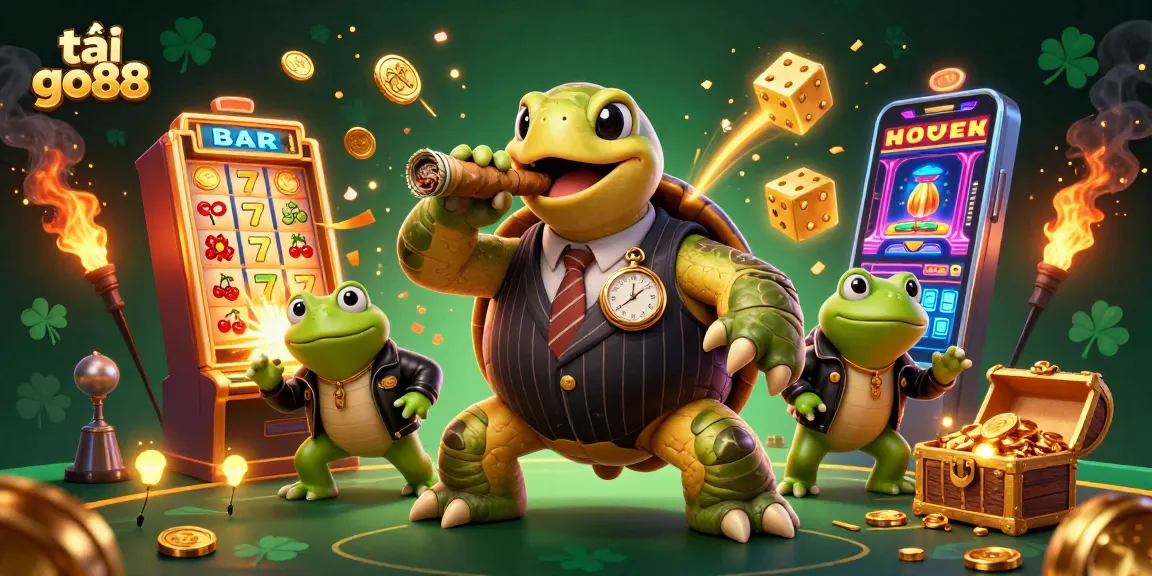 Spin the reels with tải go88 as the turtle mobster and bullfrogs guard the jackpot!