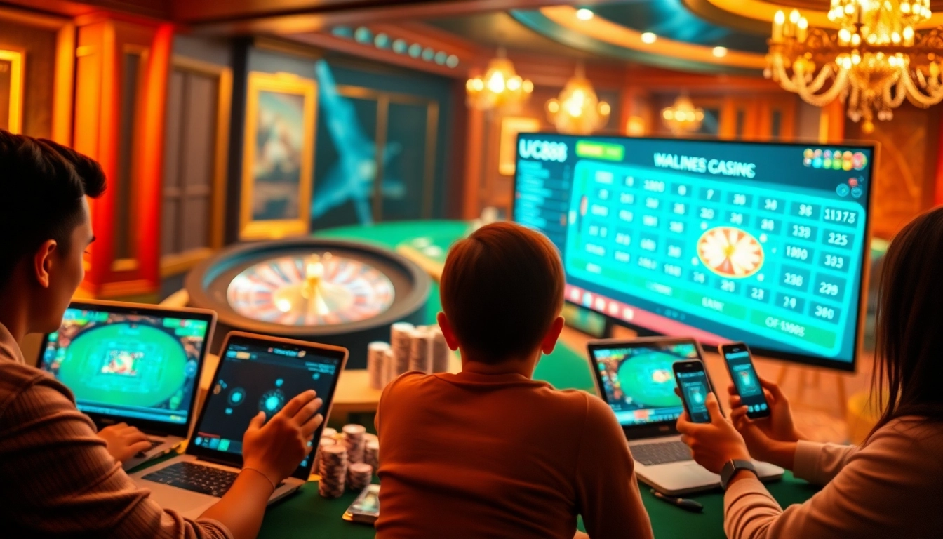 Experience the thrill of gambling with U888's luxurious casino interface, featuring poker chips and a roulette wheel.