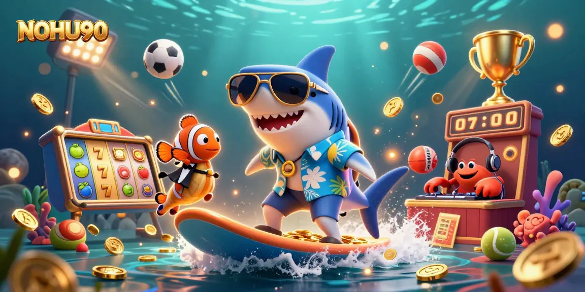 Engage in the excitement of NOHU90 with this vibrant 3D casino illustration full of action and rewards.