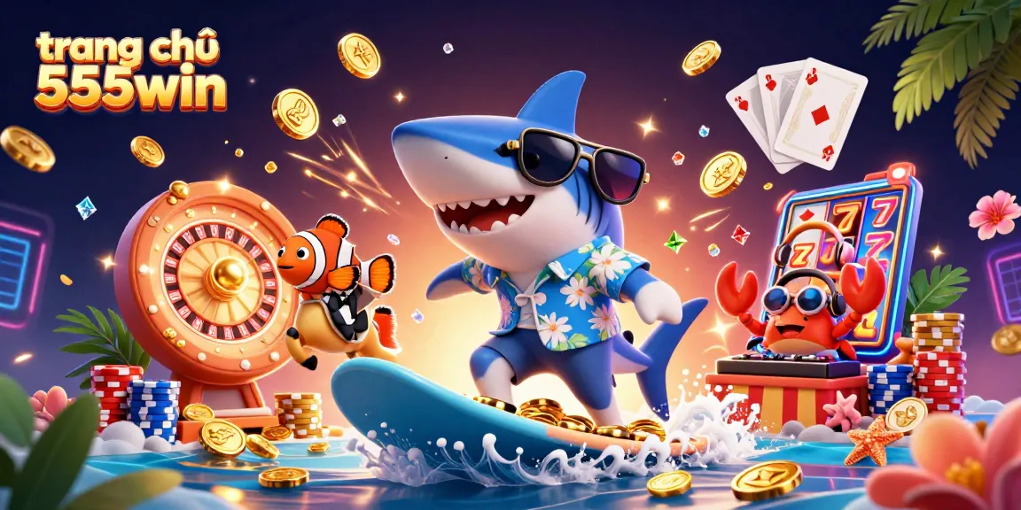 Experience thrilling jackpots at trang chủ 555win with a colorful underwater casino scene.