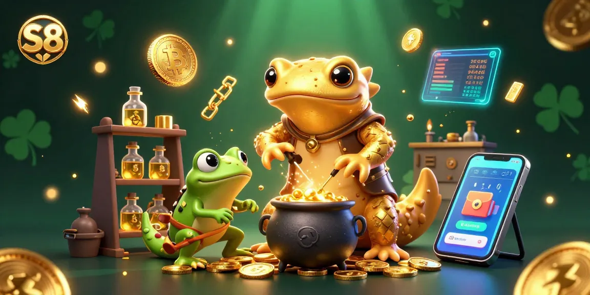 Engage with S8's dynamic casino world featuring alchemical transformations and crypto elements.