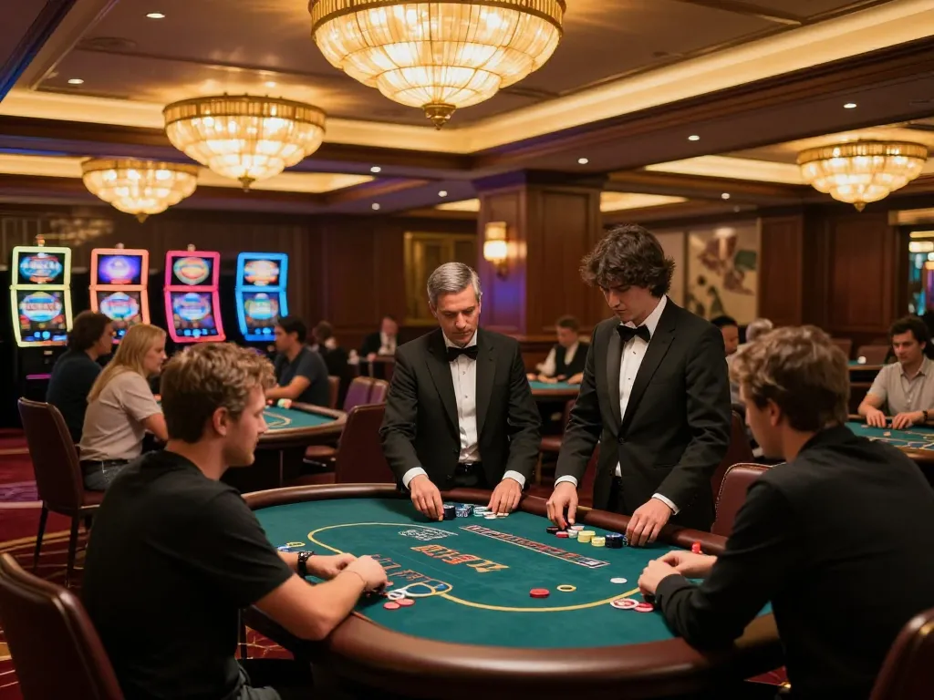 Experience strategic gambling at dn88 on an upscale casino floor with poker tables