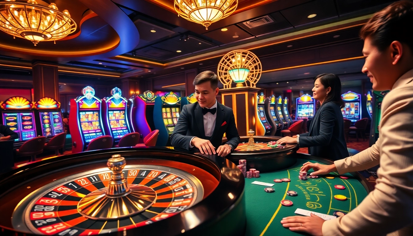 Engage with thrilling gambling action at XX88 casino's roulette and blackjack tables.