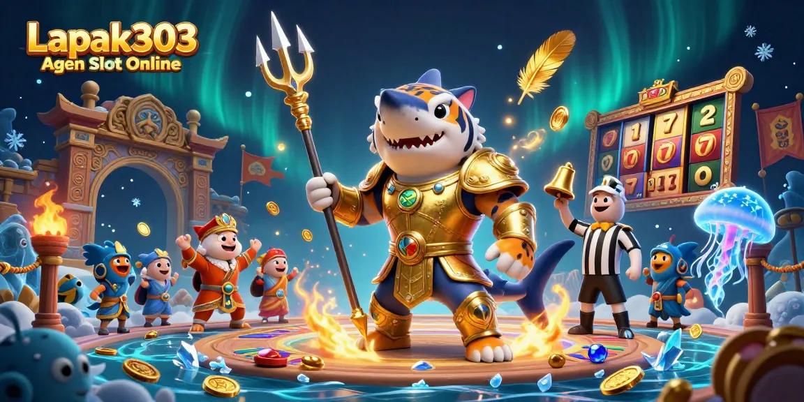 Join the thrilling action at Lapak303 Agen Slot Online with a dynamic underwater casino showdown.