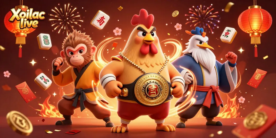 Xoilac live streaming boosts the excitement with a vibrant 3D scene full of engaging characters and vibrant gambling elements.