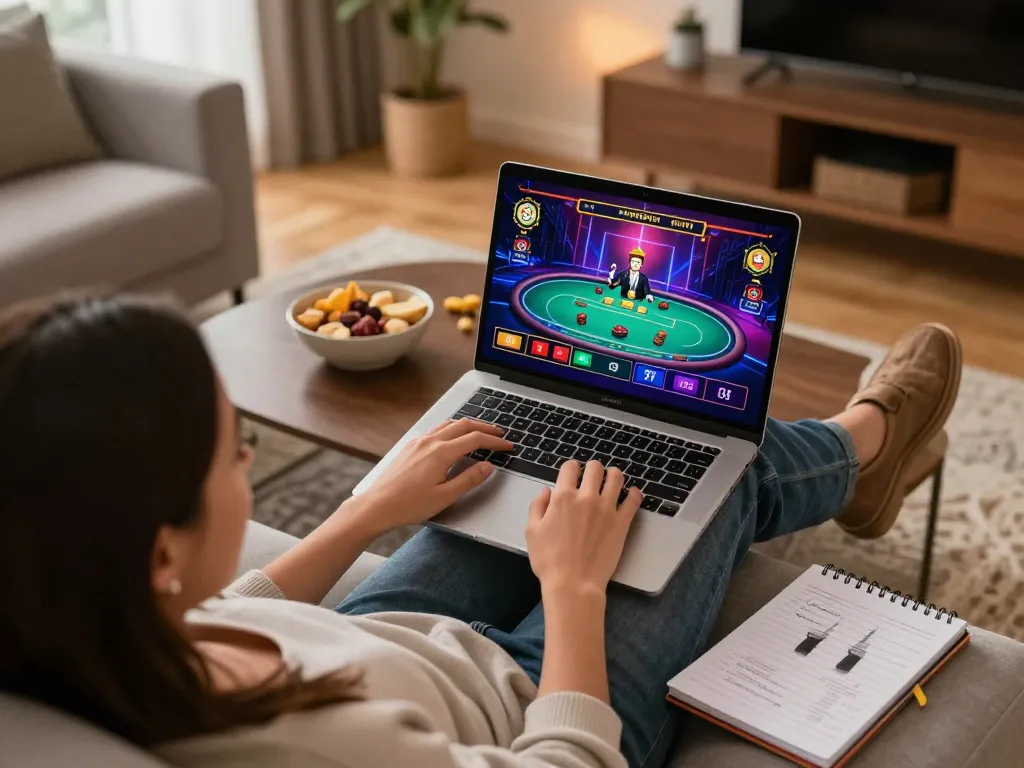 Engaging in online gaming on sin88 platform from a cozy living room