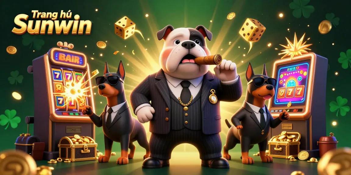 Experience thrilling gameplay at Trang chủ Sunwin with a vibrant 3D casino illustration featuring a lively scene.
