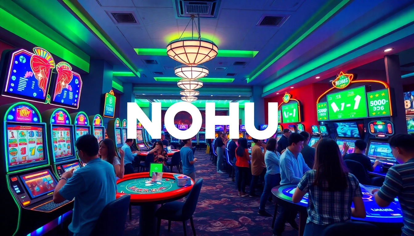 Exciting NOHU online gaming scene showcasing players and diverse game offerings.