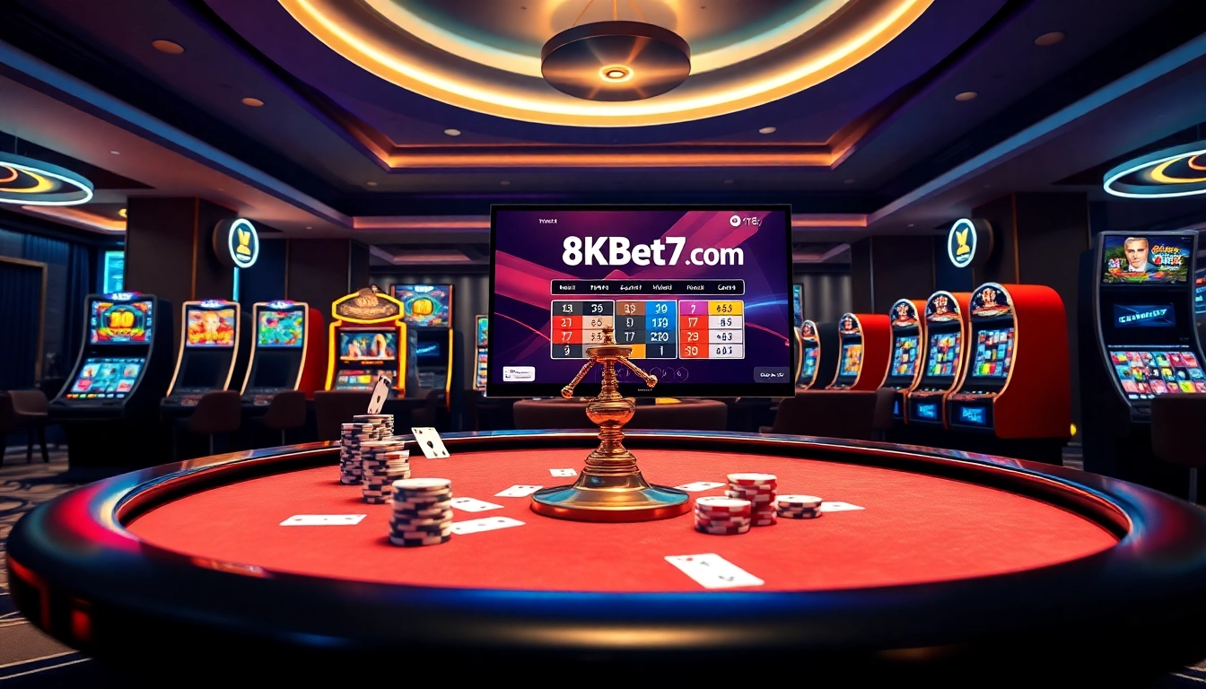 Experience the excitement of winning at 8kbet17.com with this vibrant online casino scene.