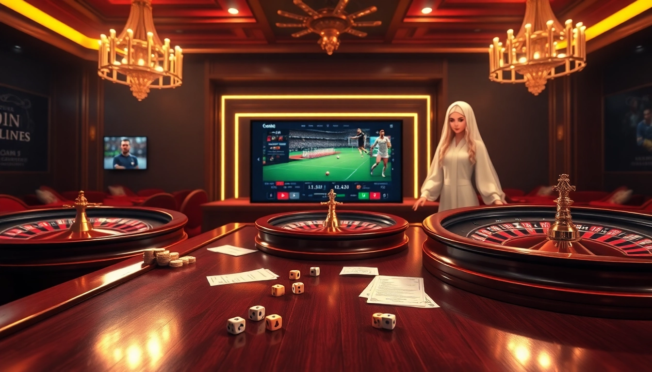 Spectators engaging in online betting excitement at https://socolive2.stream/ with luxurious casino elements.