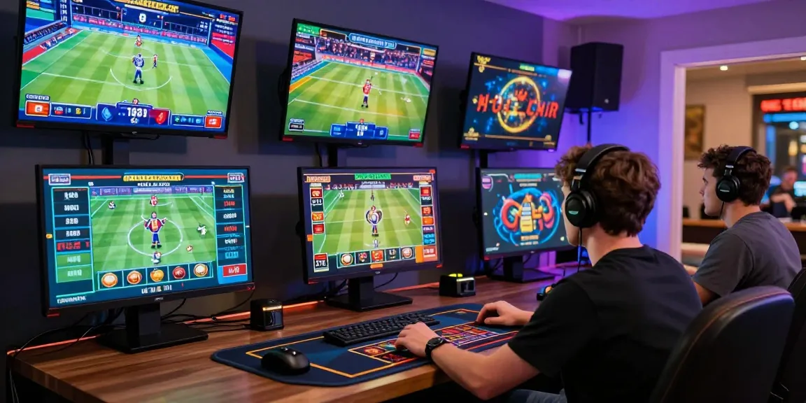 Player enjoying thrilling activities on the online gambling platform Https://cm88z.com.co/ with vibrant game displays and engaging atmosphere.
