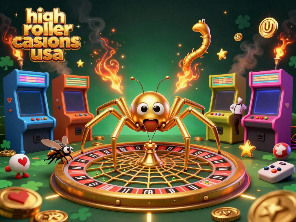 Experience the thrill of high roller casinos USA featuring vibrant characters and game elements.