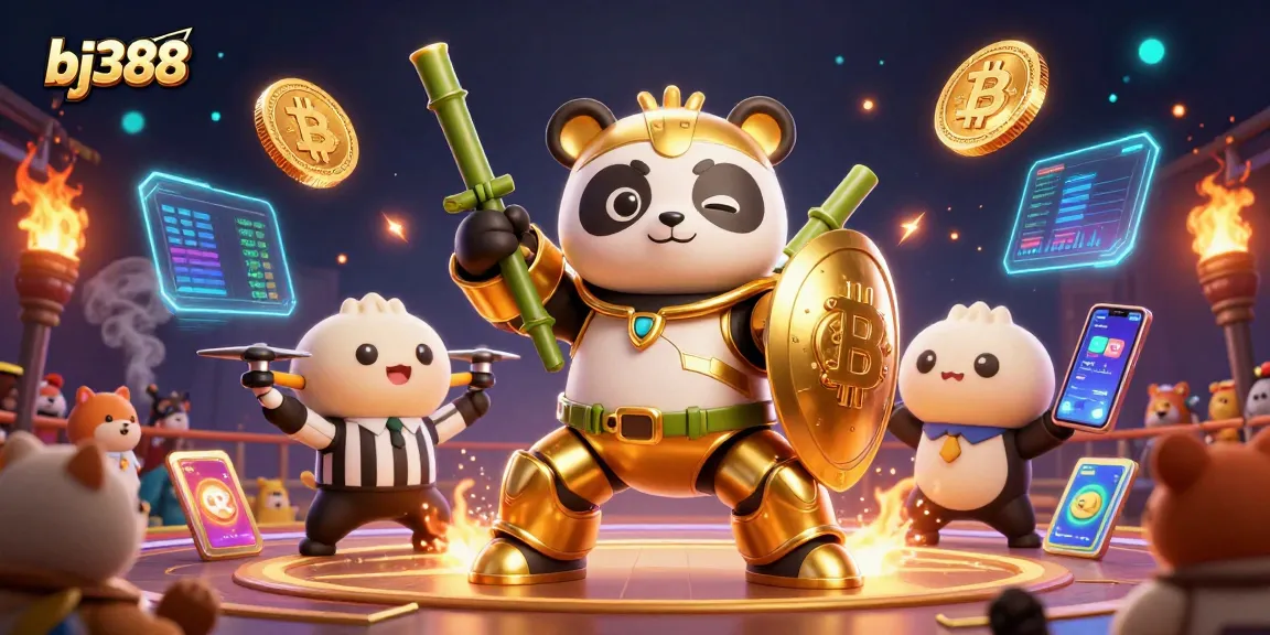 Experience thrilling betting action at bj388 with vibrant 3D cartoon characters in a dynamic gambling arena.