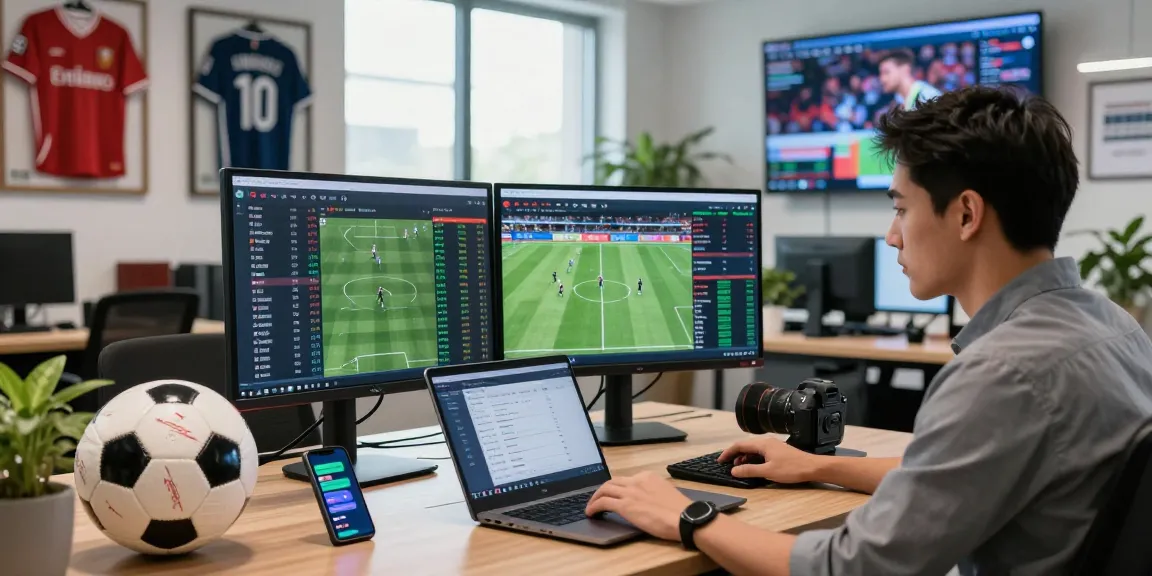 Betting analyst reviewing ty le keo odds with live match data on multiple screens.