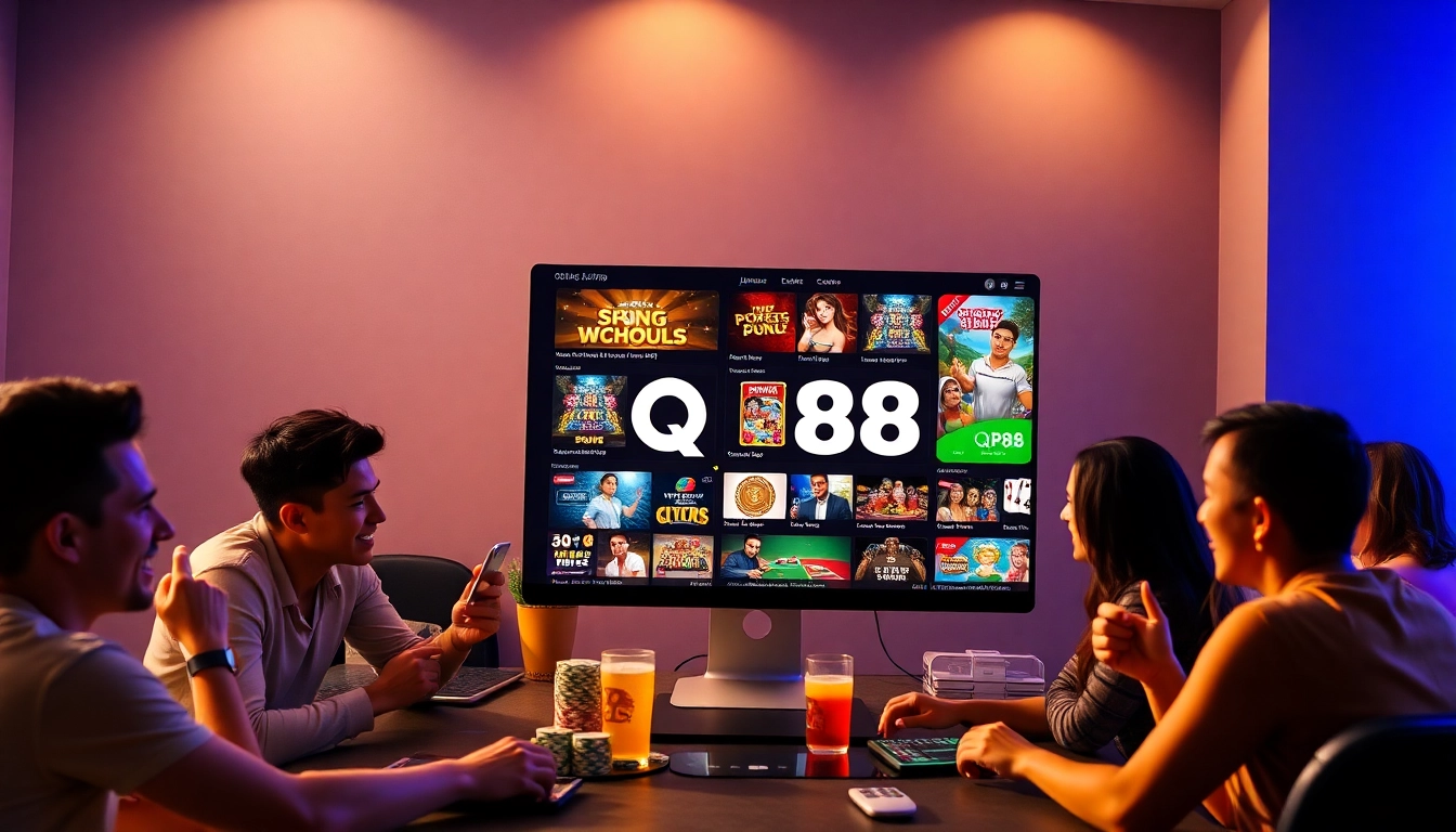 QQ88 online casino gaming experience with vibrant graphics and friendly players.