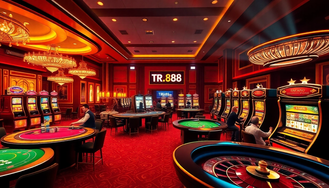 Experience the excitement of wagering at TR88's casino, featuring diverse games and opulent surroundings.