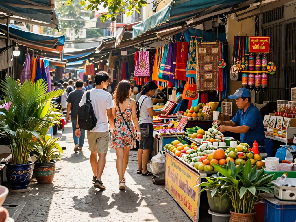 Explore vibrant Ben Thanh Market with the couple immersive experience at https://joeyvisavietnam.com/, showcasing local culture and delicious cuisine.