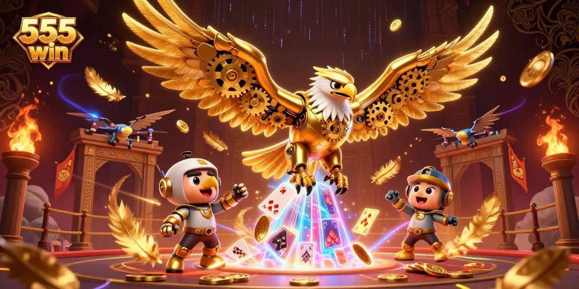 Experience thrilling wins at 555 win with immersive 3D illustrated casino action.