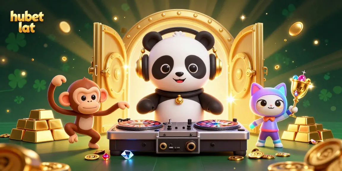 Experience excitement at hubet lat where a DJ panda spins, a breakdancing monkey grooves, and treasures burst forth.
