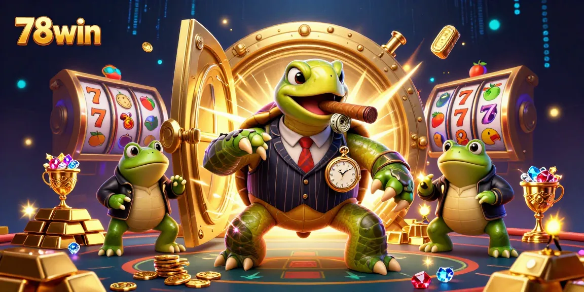 Experience thrilling gameplay at 78win with a 3D scene of a unique casino environment.