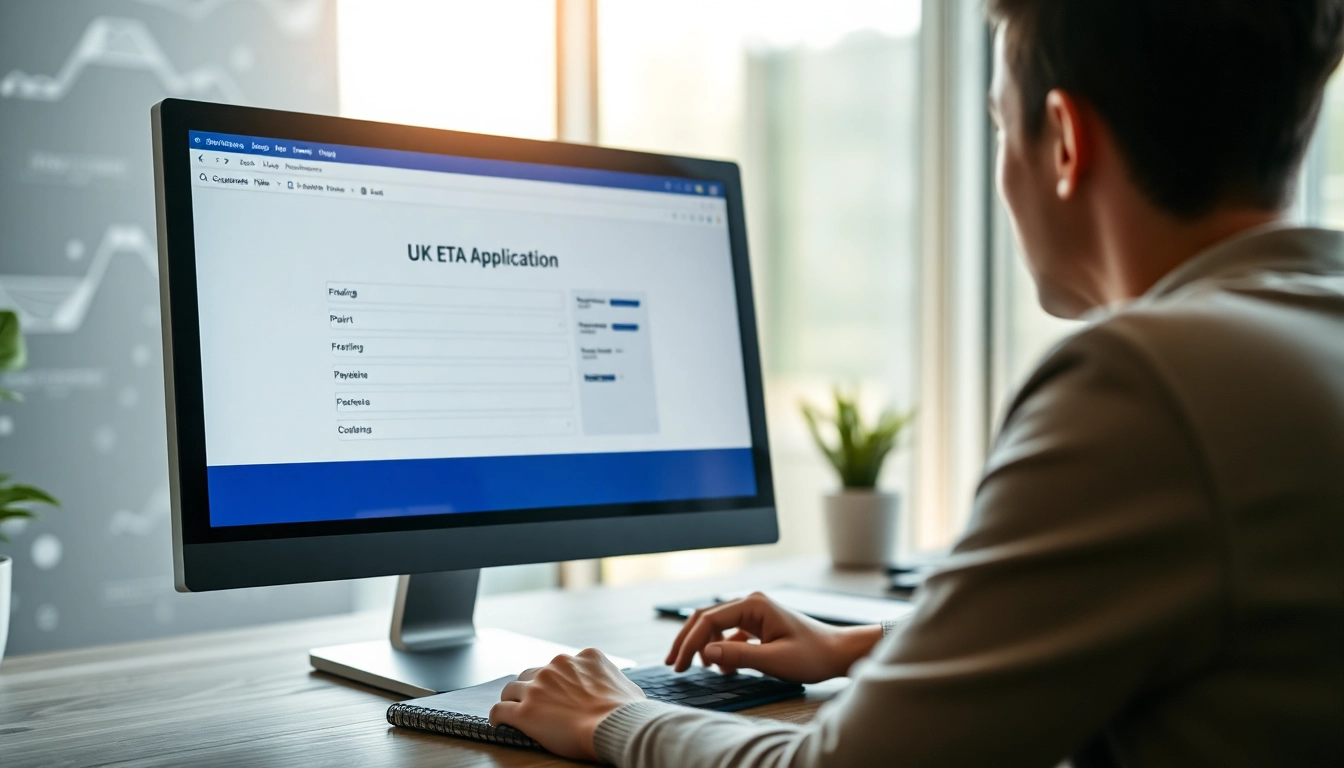 Fill out the uk eta online application in a professional setting with focused user engagement.