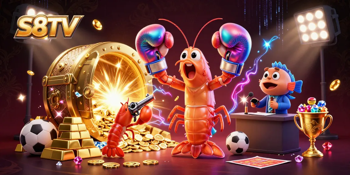 S8TV showcases a vibrant sports betting scene with dynamic characters and rich casino elements.