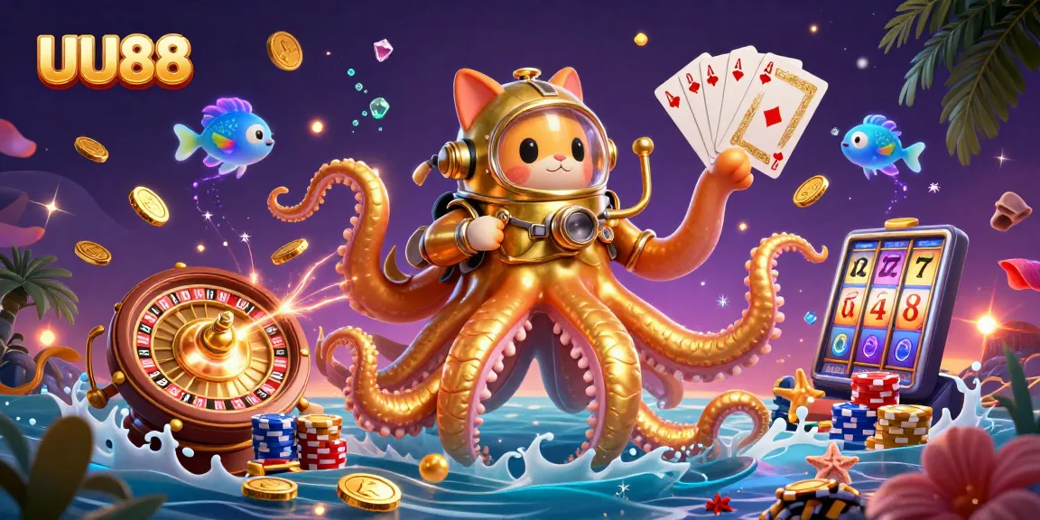 Experience thrilling casino adventures at UU88 with dynamic gold coins and vibrant game elements.