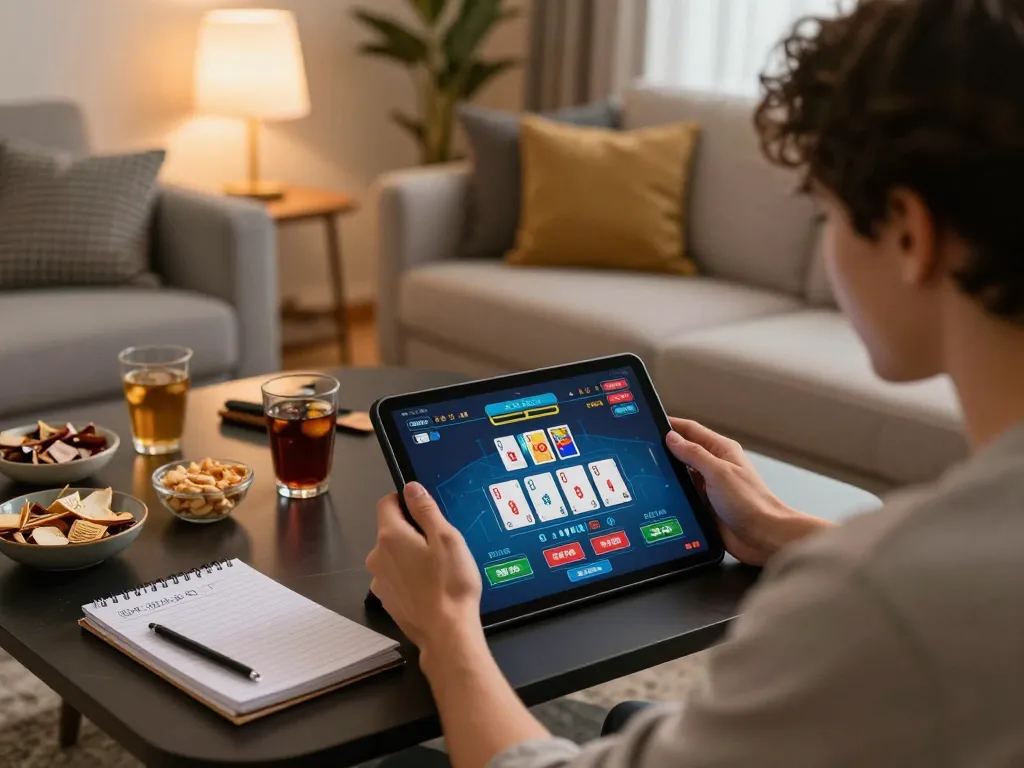 Wala88 player enjoying online betting experience with live dealer on tablet