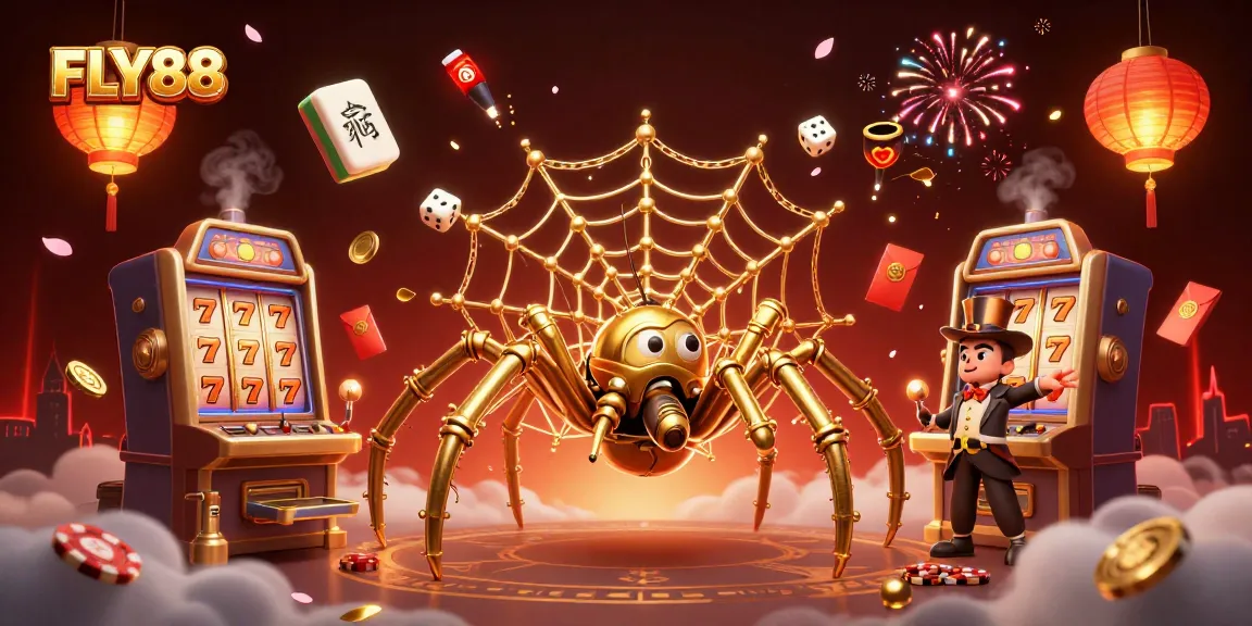 Engage with FLY88's vibrant casino experience featuring steampunk art and dynamic gaming elements.