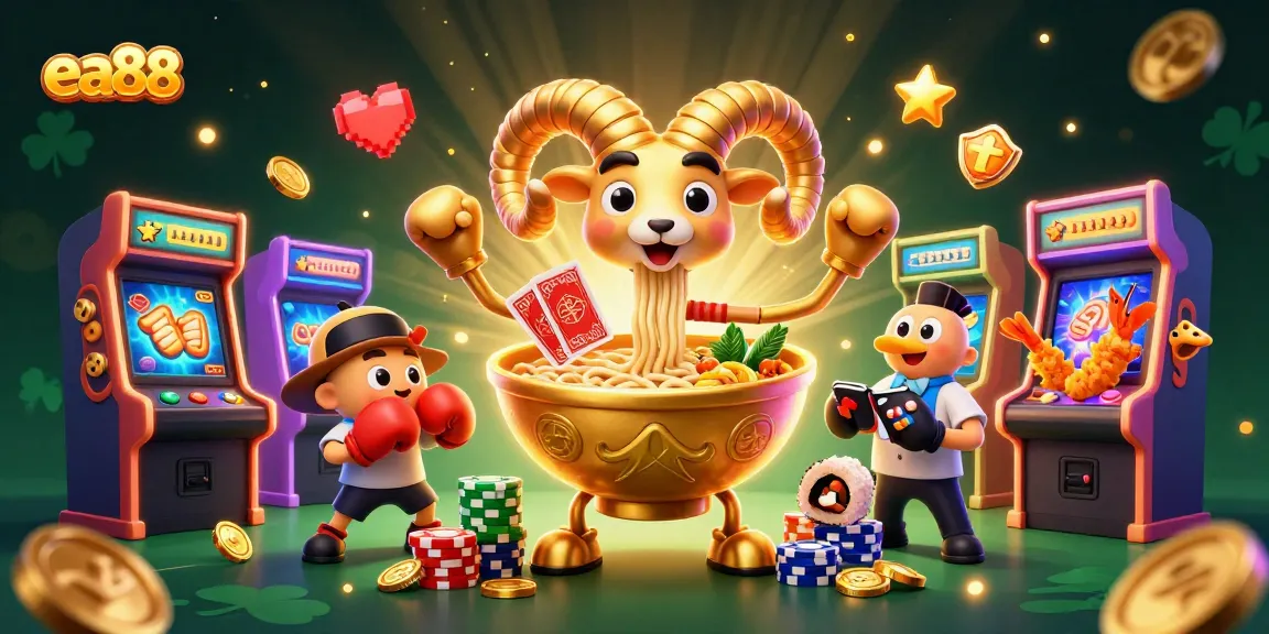 Experience thrilling slots with ea88 in a vibrant, action-packed 3D casino scene.