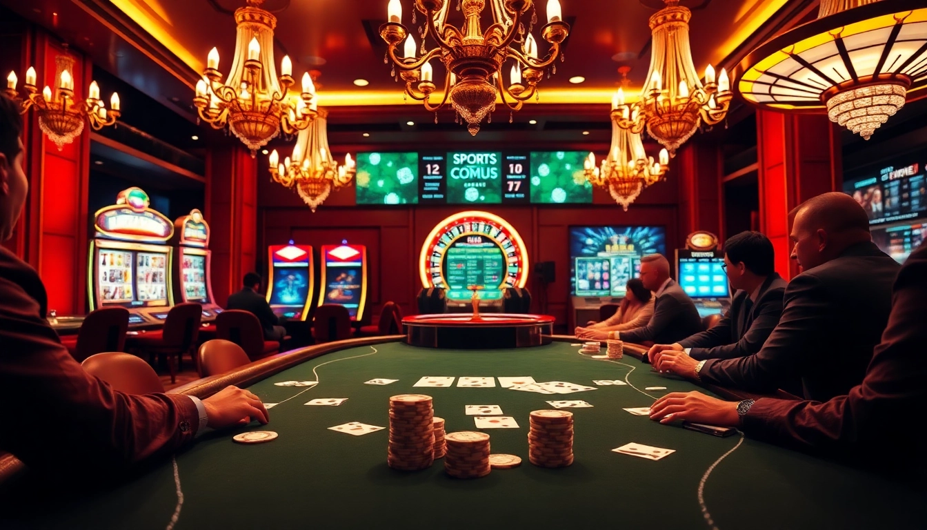 Players enjoy thrilling poker action at 88bet casino, showcasing vibrant chips and elegant tables.