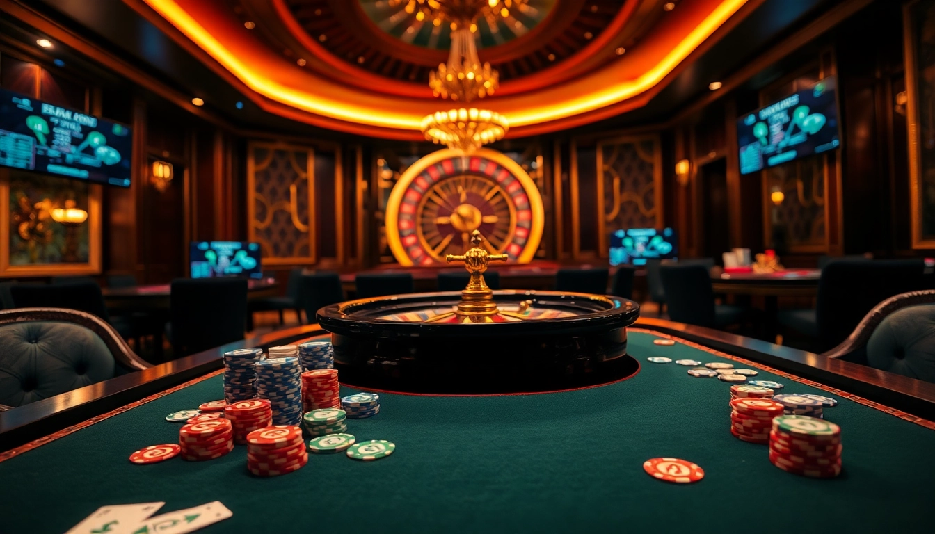 Experience high-stakes excitement at https://king88hz.vip/ with a vibrant casino scene featuring poker and roulette.