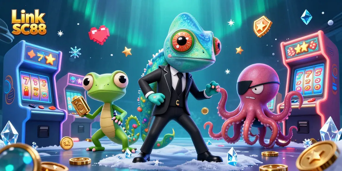 Experience exhilarating gameplay at Link SC88 with vibrant casino characters and engaging game elements.