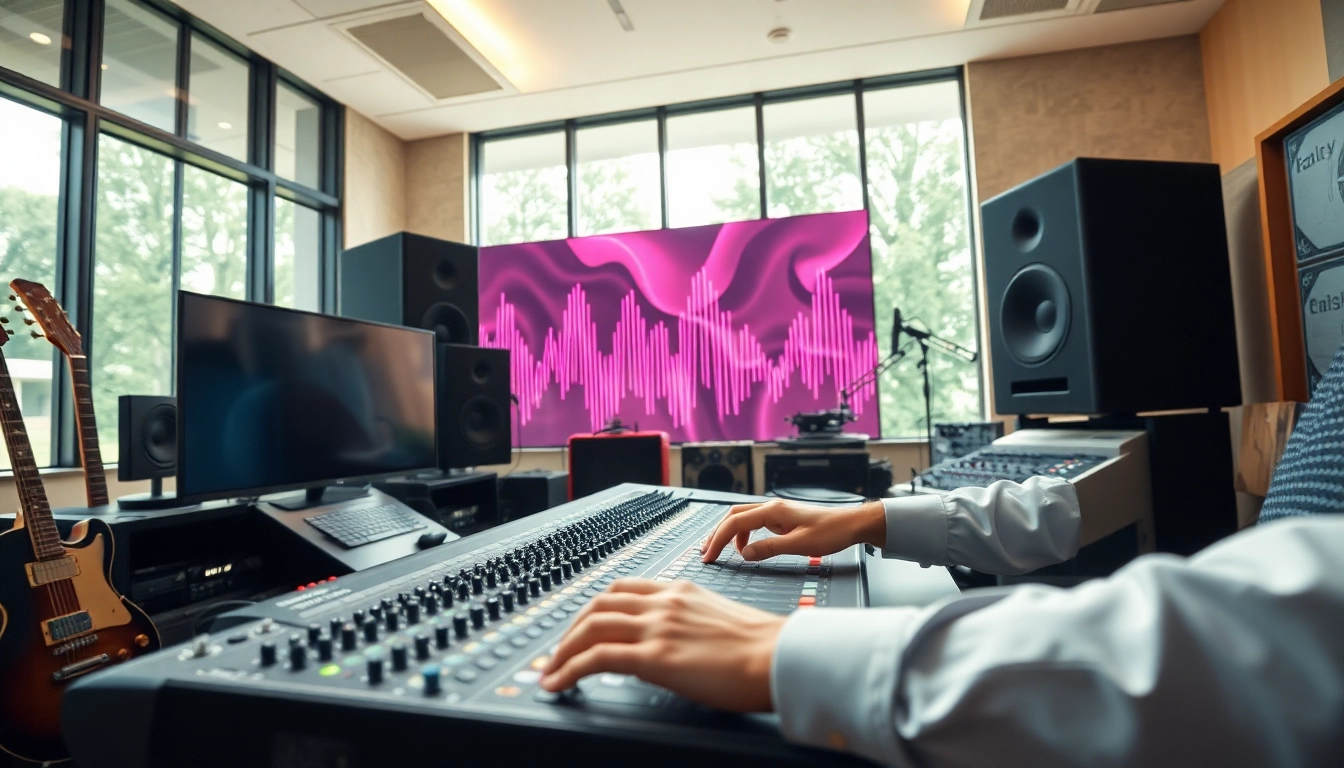 Engaging in online mastering with an audio engineer in a professional studio.