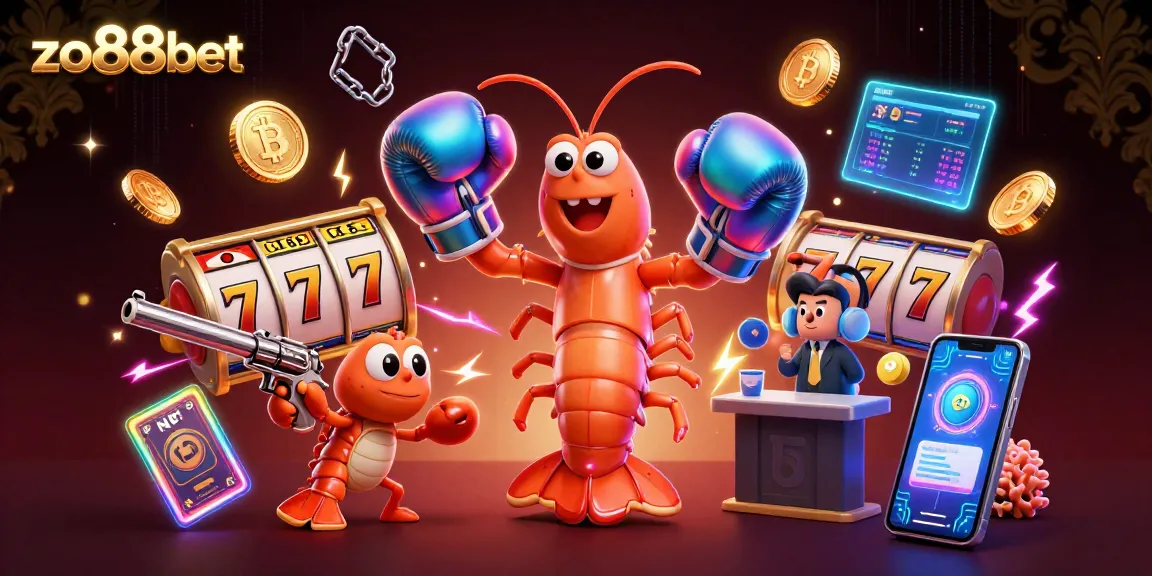 Win big with zo88bet's exciting slots jackpot showcase featuring vibrant characters and crypto elements.