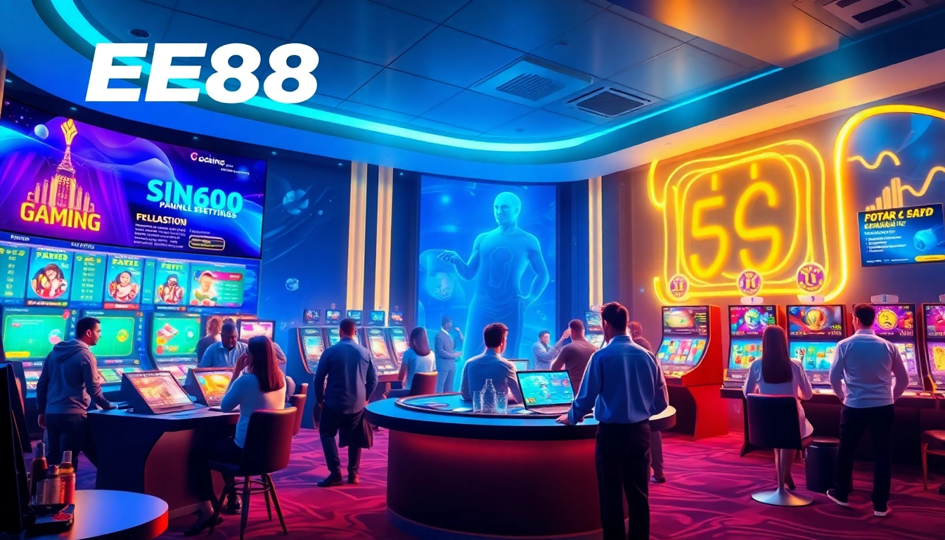 EE88 online gaming platform featuring diverse games and a vibrant interface.
