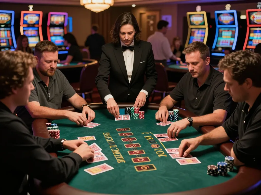 Players enjoying a thrilling game of blackjack at u88 casino table with action-packed gameplay