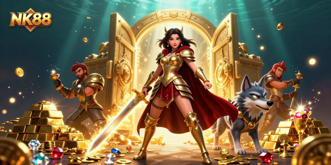 Engage with thrilling gameplay at NK88 with a powerful warrior queen and stunning treasures