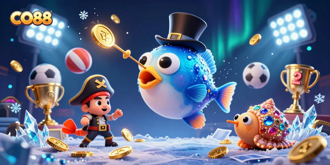 Engage in thrilling CO88 action with a vibrant underwater casino scene featuring glittering treasures.