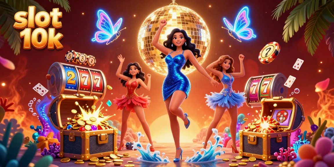 Experience thrilling wins with slot 10k gameplay, featuring vibrant characters and casino elements.