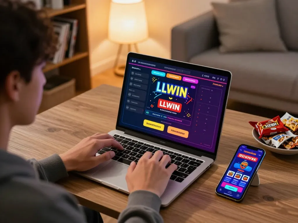 Engaging gameplay on LLWIN Download as a player enjoys online casino from home.